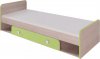DUO D9 postel 80x200 cm santana/zelená