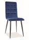 Jídelní židle MOTO VELVET granátově modrá/černý kov