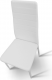 Jídelní židle COLETA, ekokůže bílá/bílý kov