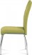 Jídelní židle HC-485 GRN2, potah olivově zelená látka, bílé prošití/chrom