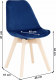Jídelní židle LORITA, modrá Velvet látka/buk
