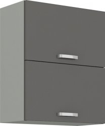 Kuchyňská skříňka Garid 60 GU 72 2F šedý lesk/šedá