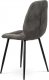Jídelní židle, potah šedá látka v dekoru vintage kůže, kovová podnož, černý matný lak AC-1127 GREY3
