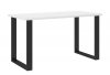 Jídelní stůl PILGRIM 138x67, bílá/černý kov