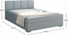 Čalouněná postel RIANA KOMFORT 140x200, s úložným prostorem, mentolová