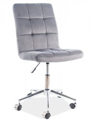 Kancelářská židle Q-020, VELVET šedá