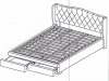 Čalouněná postel VELLUTI 180x200, s úložným prostorem, šedá