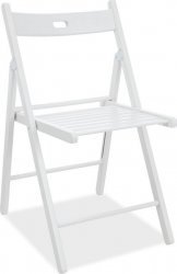 Dřevěná skládací židle SMART II, bílá