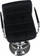 Barová židle LEORA 2 NEW, chrom/černá ekokůže