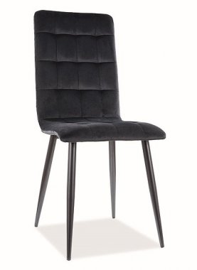 Jídelní židle MOTO VELVET černá/černý kov