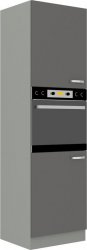 Kuchyňská skříň Garid na mikrovlnou troubu 60 DP 210 2F šedý lesk/šedá