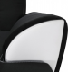 Rohová sedací souprava MARUTI, rozkládací s úložným prostorem, pravá, eko bílá/ átka černá
