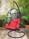 závěsné relaxační křeslo SEWA - červený sedák