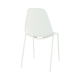 Plastová jídelní židle LITIA, bílá