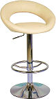 C-300-židle barová eco KRÉMOVÁ/chrom (KROC300K)(S) (K150-E)