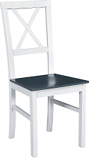 MIA 4D  (MILANO 4D) - jídelní židle celodřevěná, BÍLÁ/ sedák GRAFIT- kolekce "DRE"  (K150-Z)