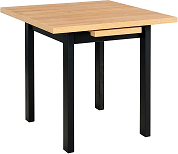 MAXMILIÁN 7- jídelní stůl rozkládací (MAX 7) lamino dub grandson/ nohy černá dřevo - kolekce "DRE" (K150-Z)