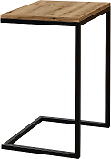 EDISON LINE-noční stolek (NU) ,lamino Dub pobřežný/noha černý kov, kolekce "FN" (K250)NOVINKA