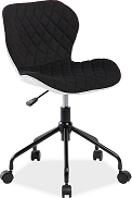 RINO - kancelářská židle -Eco kůže/látka - černá / bílá (OBRRINOCB) (S) (K150)